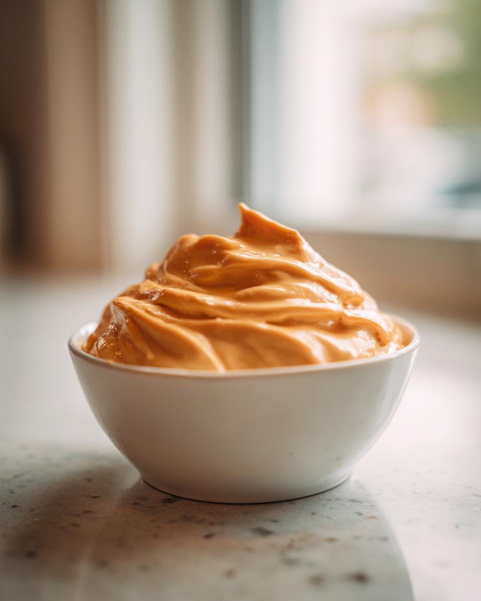 A close-up of creamy, orange beer cheese dip swirled high in a small white bowl.